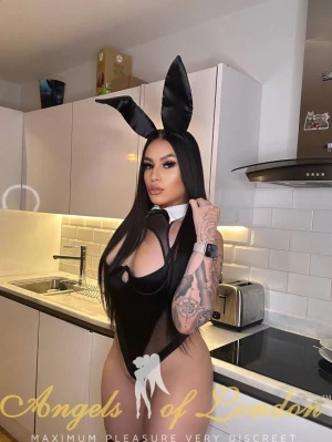 Brazilian escort Zolten in bunny costume