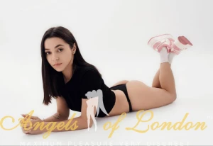 London escort Fidela in black thong