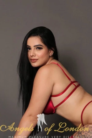 London escort Liveta in red
