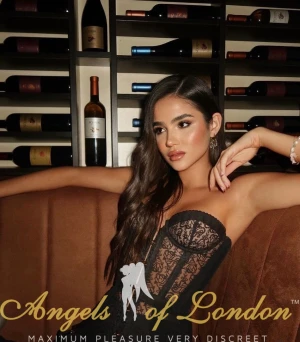 London escort Zorana in black lingerie