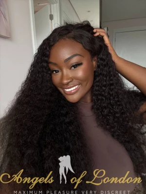 black London escort Salba smiling selfie