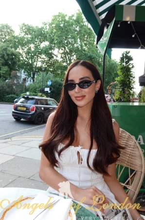 London escort Denella selfie in sunglasses