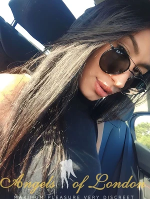 London escort Croatia close up selfie in sunglasses