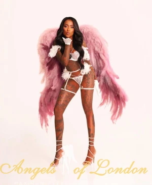 Black escort Bonamy with wings