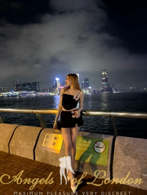 Brazilian escort Vilossa outside by the water
