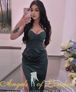 London escort Zambia in beautiful dress