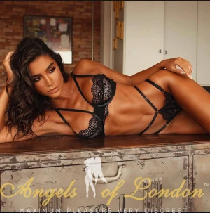 London Escort Fragita in black lingerie