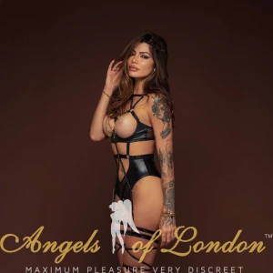 London escort Roderica in strap lingerie