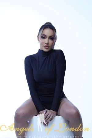 London escort Firmini in black